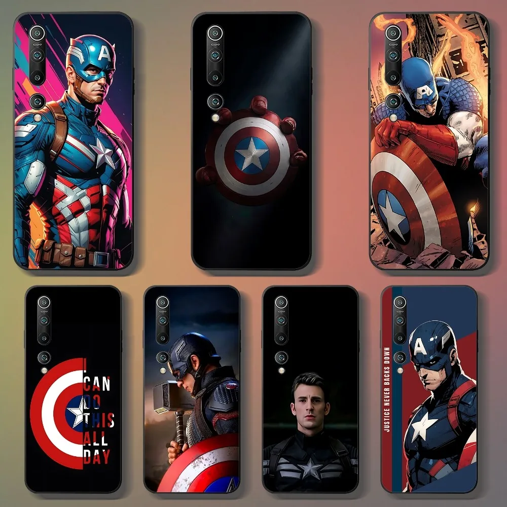 

Movie C-captain A-america Phone Case For Xiaomi 11 Redmi Note 11 5G 8T 9A 9 10T Note8Pro Note9 12SUltra Black Case