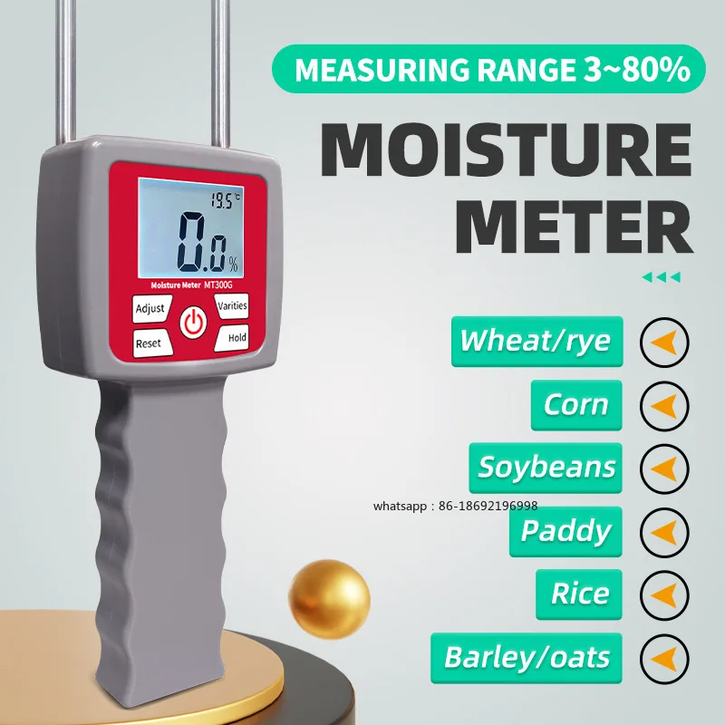 Moisture Meter for Grain Paddy Rice Corn Maize Seed Digital Cacao Moisture Analyzer Cocoa Bean Green Coffee Moisture Tester
