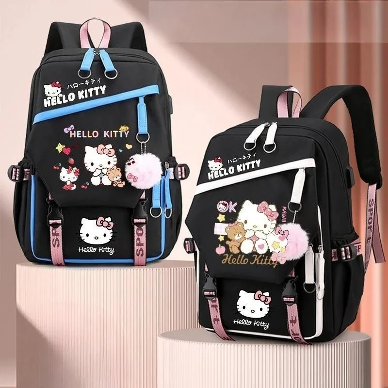 Школьный рюкзак Hello Kitty с мультяшным узором, студенческая корейская версия, универсальный индивидуальный креативный модный рюкзак, подарок, оптовая продажа