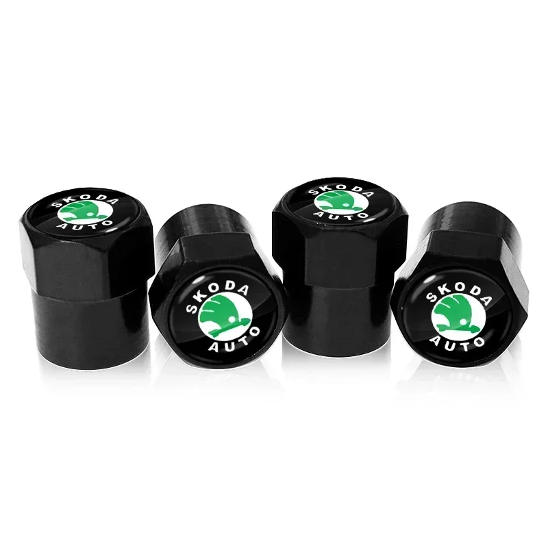 4 قطعة عجلة السيارة الإطارات غطاء الصمام المعدني المدافع ديكور لسكودا اوكتافيا فابيا Kamiq كابوك كودياق السريع سكالا Derivati A7