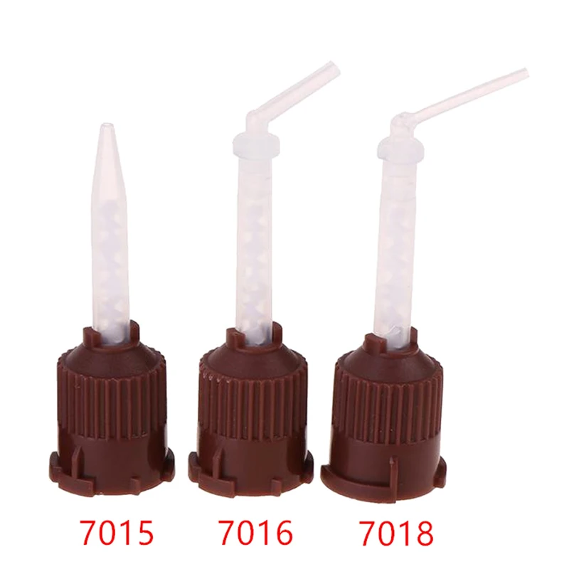 50 adet diş hekimliği tek kullanımlık karıştırma İpuçları silikon kauçuk karıştırma kafası 1:1 gösterim karıştırma dağıtım Gun diş malzemeleri için