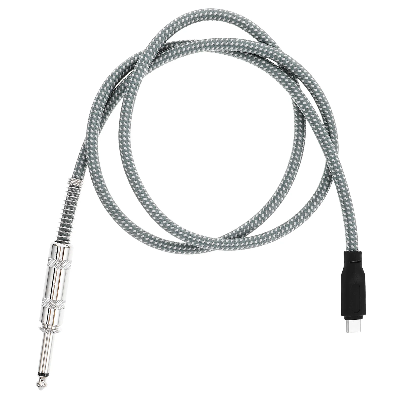 

6.35mm Male to USB-C Male Audio Cable High Compatibility for Guitar Smartphone Computer Recording USB-C Recording Cable