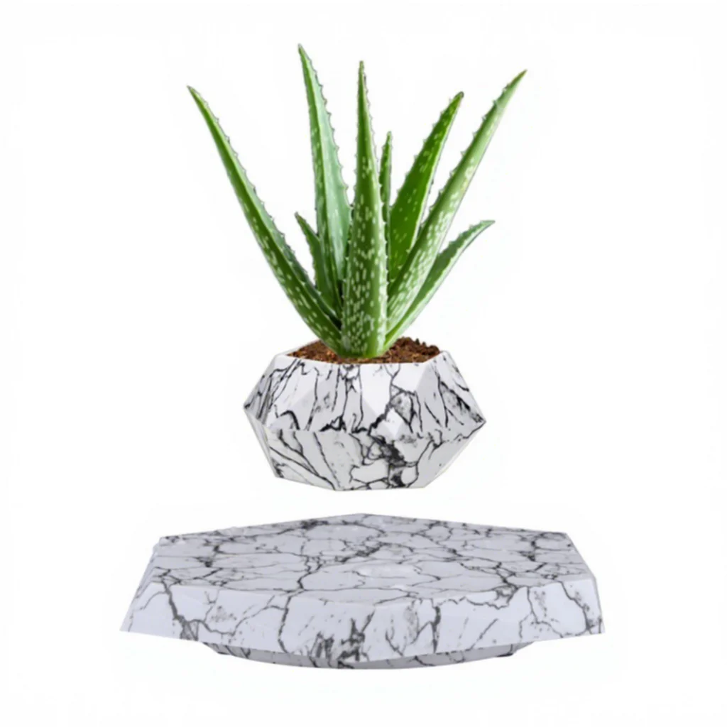Levitating Plant Pot Home Decor Bonsai Suspension Planters Magnetic Floating Flowerpot For Small Plants
