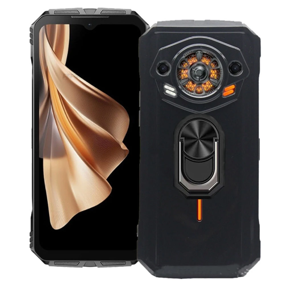 For Doogee S Punk Pro 6.58" Back Finger Ring Soft TPU Silicone Case For Doogee S Punk SPunk SPunkPro Bracket Phone Cover