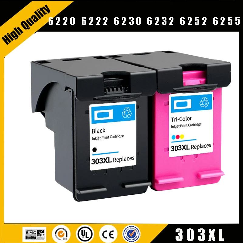 

einkshop 303 XL Ink Cartridge Replacement for HP 303 303XL Envy Photo 6220 6222 6230 6232 6252 6255 6234 7130 7134 7830 Printer