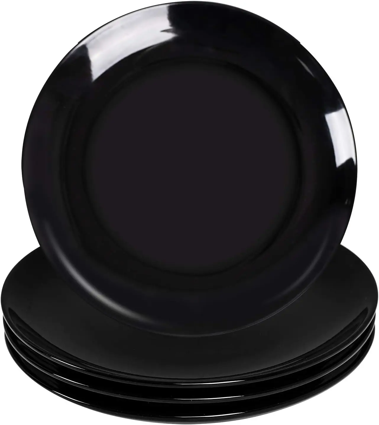 

10 inch Black Dinner Plates Set, Porcelain Dessert/Salad Plate, Serving Dishes, Dinnerware Sets, Scratch Resistant, Lead-Free, M