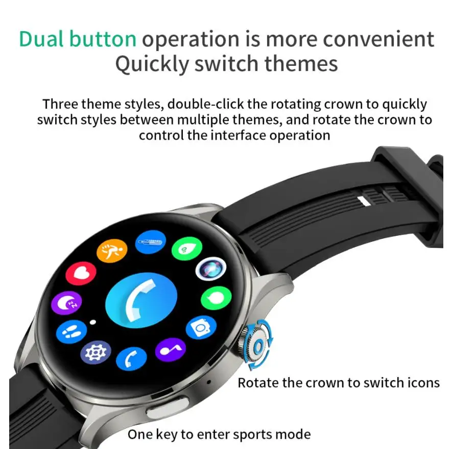 Awei H12 최신 스마트 시계 자기 IP67 방수 속도 Smartwatch 남성 여성 심장 박동 혈압 체온