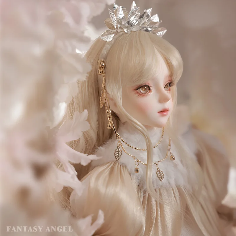 BJD Doll Yican 1/4 Cai Body Resin Doll Of Queen of Flowers Wearing Corolla And Champagne-Colored Gauze Gown Gift Toys