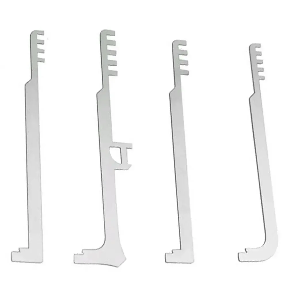 

4pcs Comb Tools Stainless Steel Comb Tools Portable Comb Lock,Metal Teeth Tools Locksmith Tools For Firefighting Repair