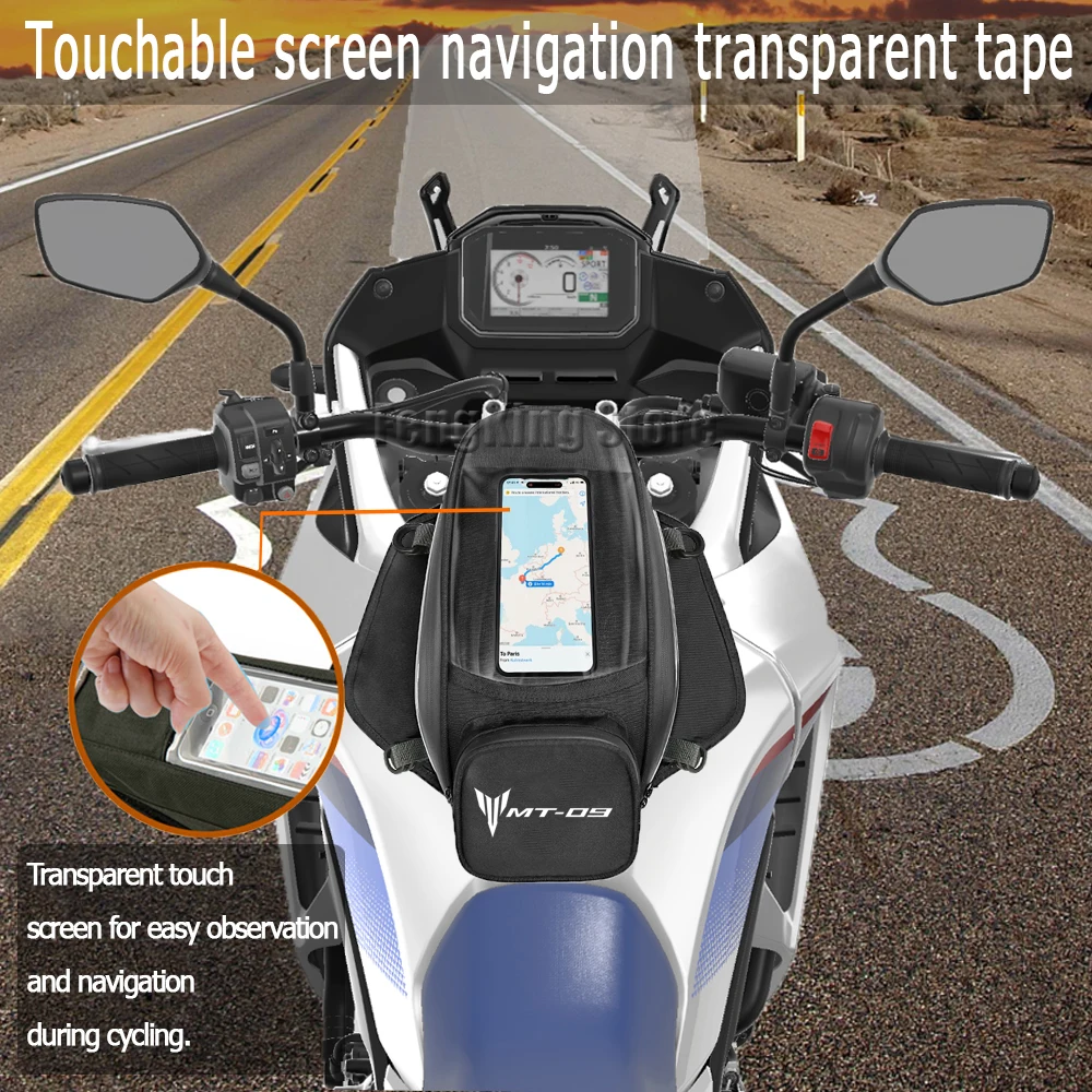 Motorcycle fuel tank navigation bag waterproof large capacity luggage   For YAMAHA MT-09 MT09 Mt 09