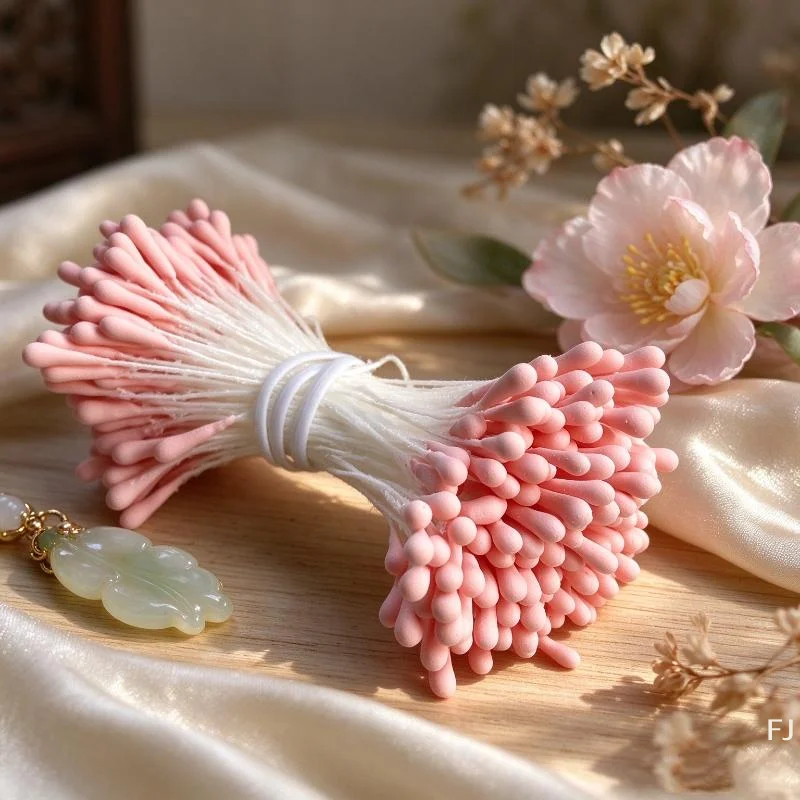 [YU]200Pcs Realistic Artificial Matte Flower Stamens for DIY Festival Floral Arrangement Craft Hobby Supplies