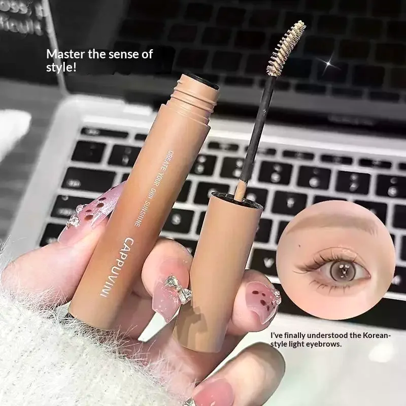 Cappuvini 3D Eyebrow Dye Cream Long Lasting Brown Color Eyebrow Mascara Tint Sweatproof Wild Brow Enhancer Cream Cosmetics