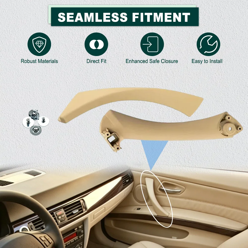 

Inner Door Panel Pull Handle Replacement for BMW 3 Series E90 Sedan 323i 325i 328i 330i 335i 2006-2011 51419150336 51419150337