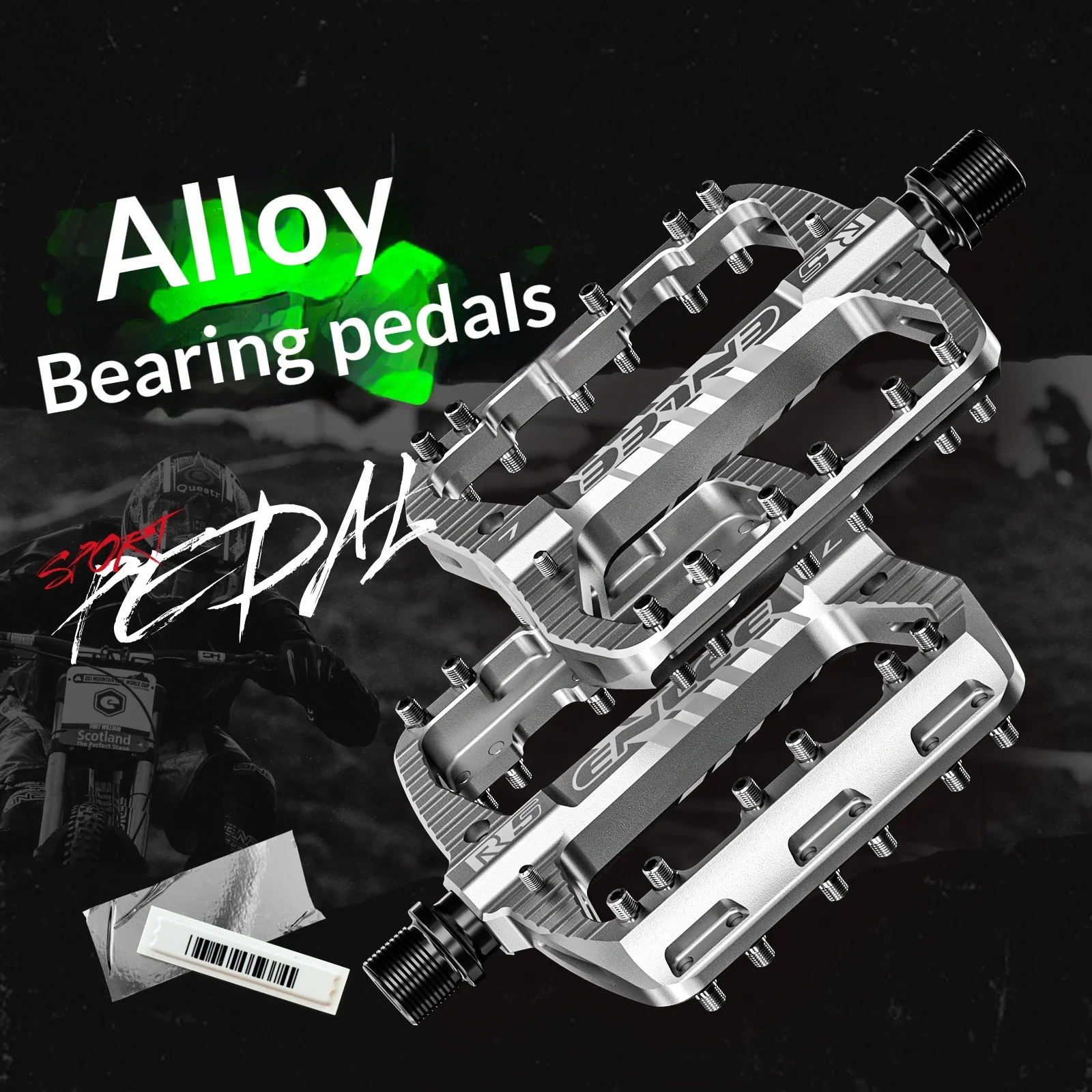 

Педали для горного велосипеда Enlee, алюминиевый сплав, двойные подшипники, 28 противоскользящих шипов, увеличенная ширина, высокая прочность, аксессуары для внедорожной езды на велосипеде