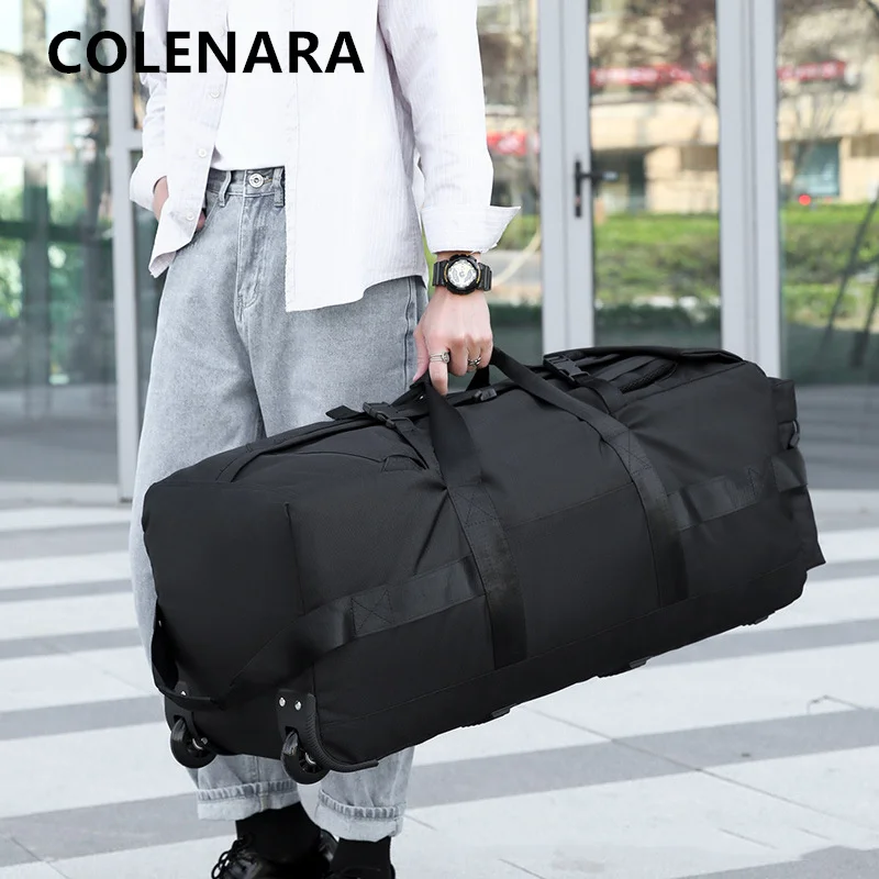 

COLENARA Waterproof Luggage Bag Oxford Cloth Soft Trolley Bag Large Capacity Shoulder Backpack Men's Shipping Travel Bag