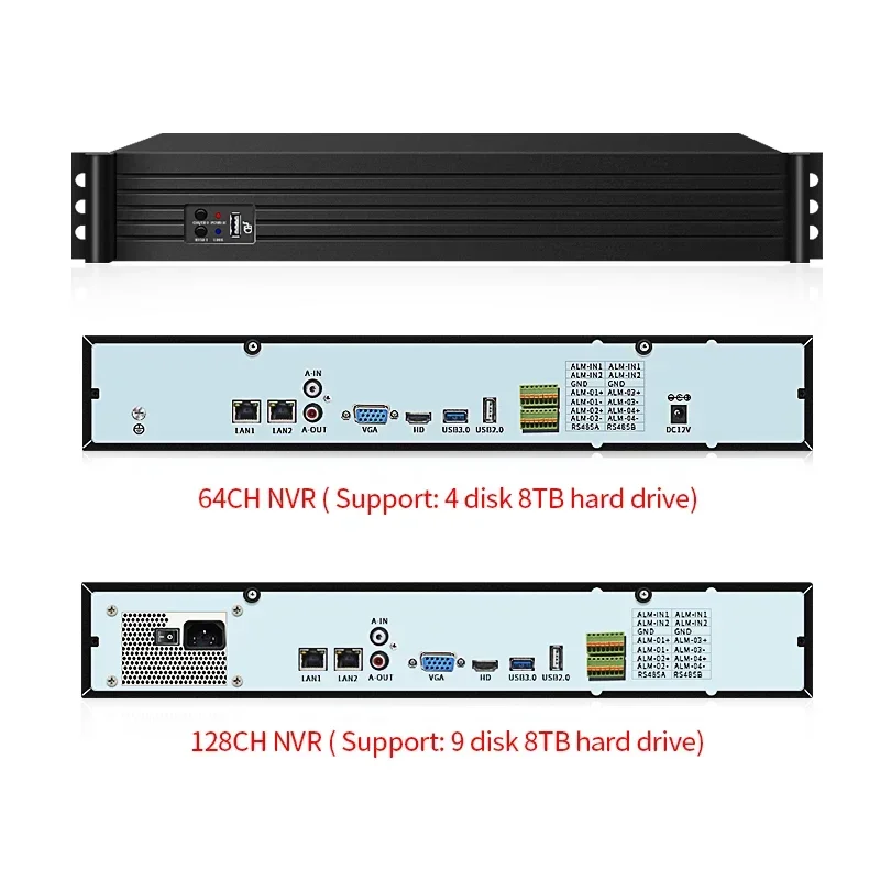 Loosafe Super NVR 64/128 canali Ultra 4K H.265 Videoregistratore di rete Riconoscimento facciale