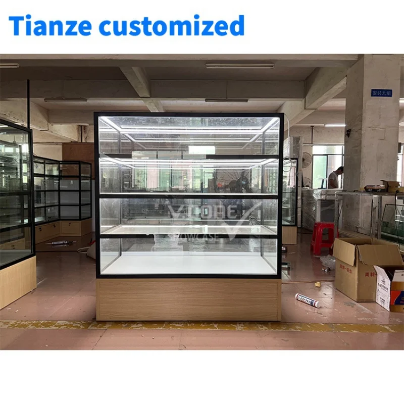 [Customized]cabinet glass glass display showcase display cabinet living room