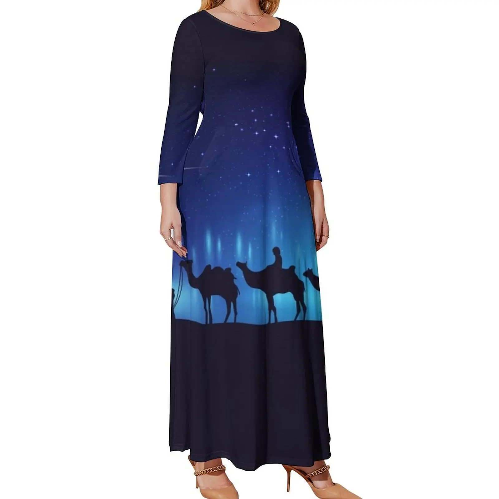 

The Star of Bethlehem & Three Wisemen Long Sleeved Dress Elegant gowns summer clothes for women