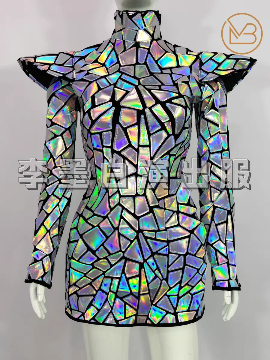 Laser Colorful Sexy Short Skirt Jazz Dance Performance Costume Bar Nightclub Festival Party Female Singer Stage Clothing