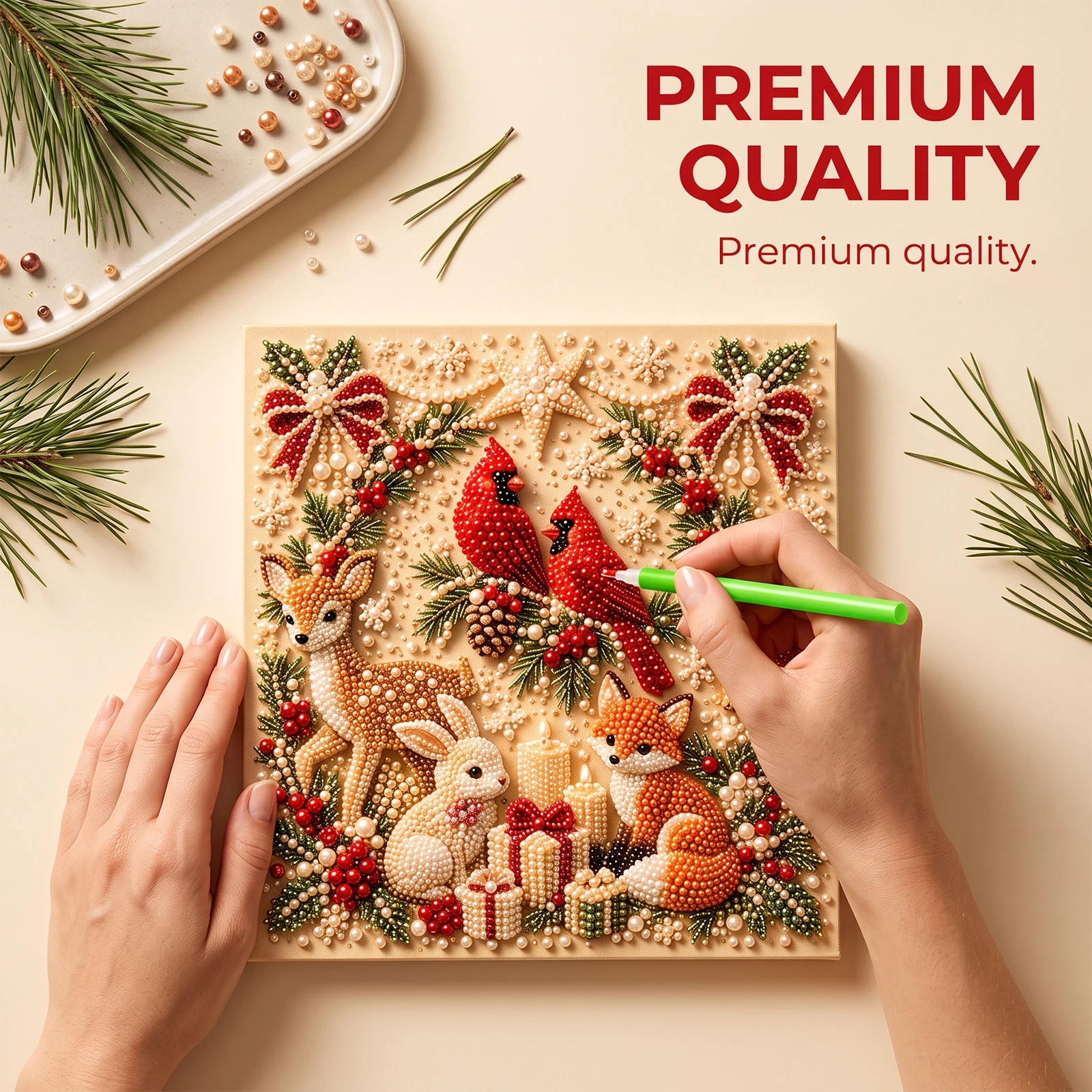 Dowmoo Noel İnci Boyama DIY Ki - Art Craft Things incelemesi ve fiyatı