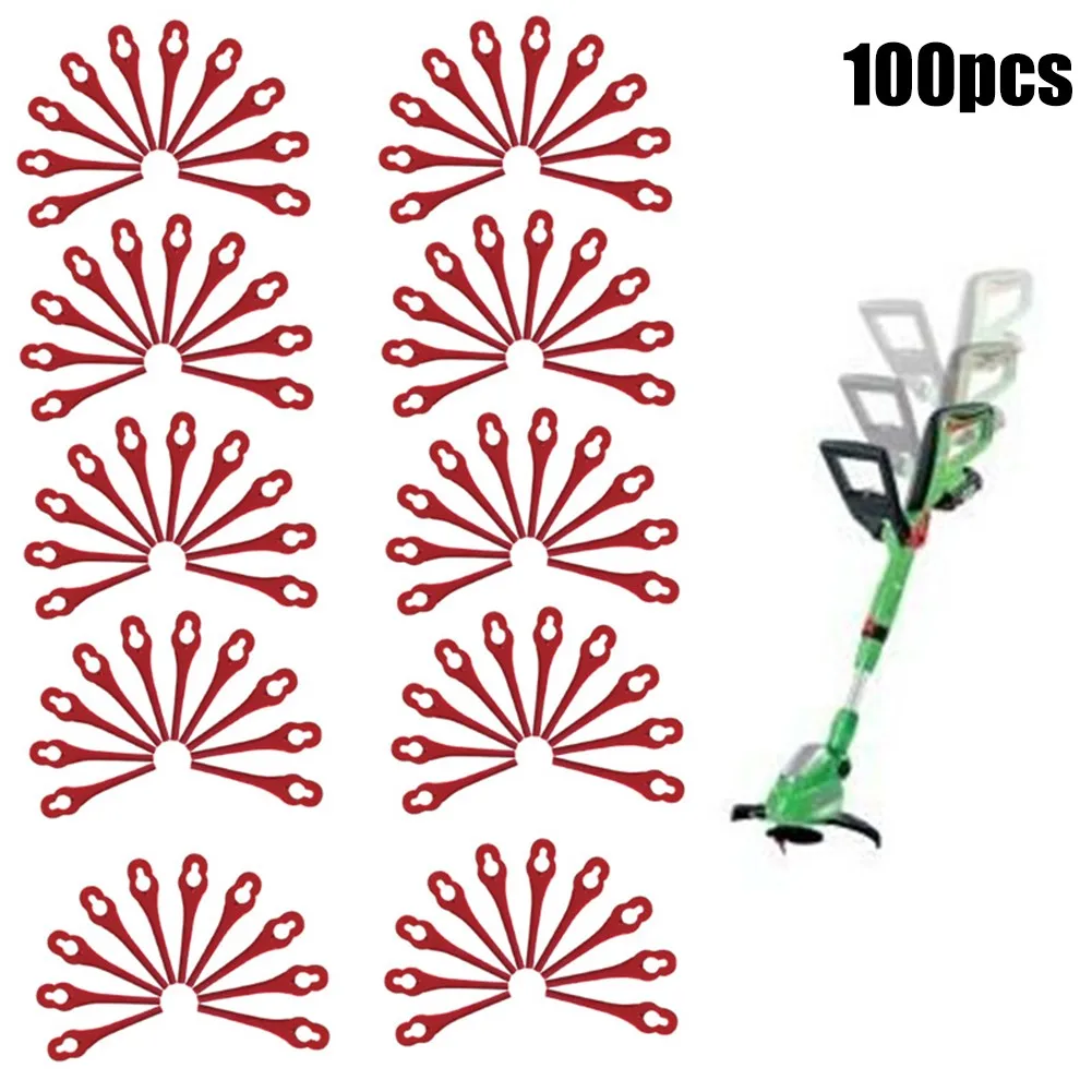 100pcs Plastic Blades For Florabest FRTA 20 A1 Cordless Grass Trimmer Strimmer Blades Garden Tool Parts