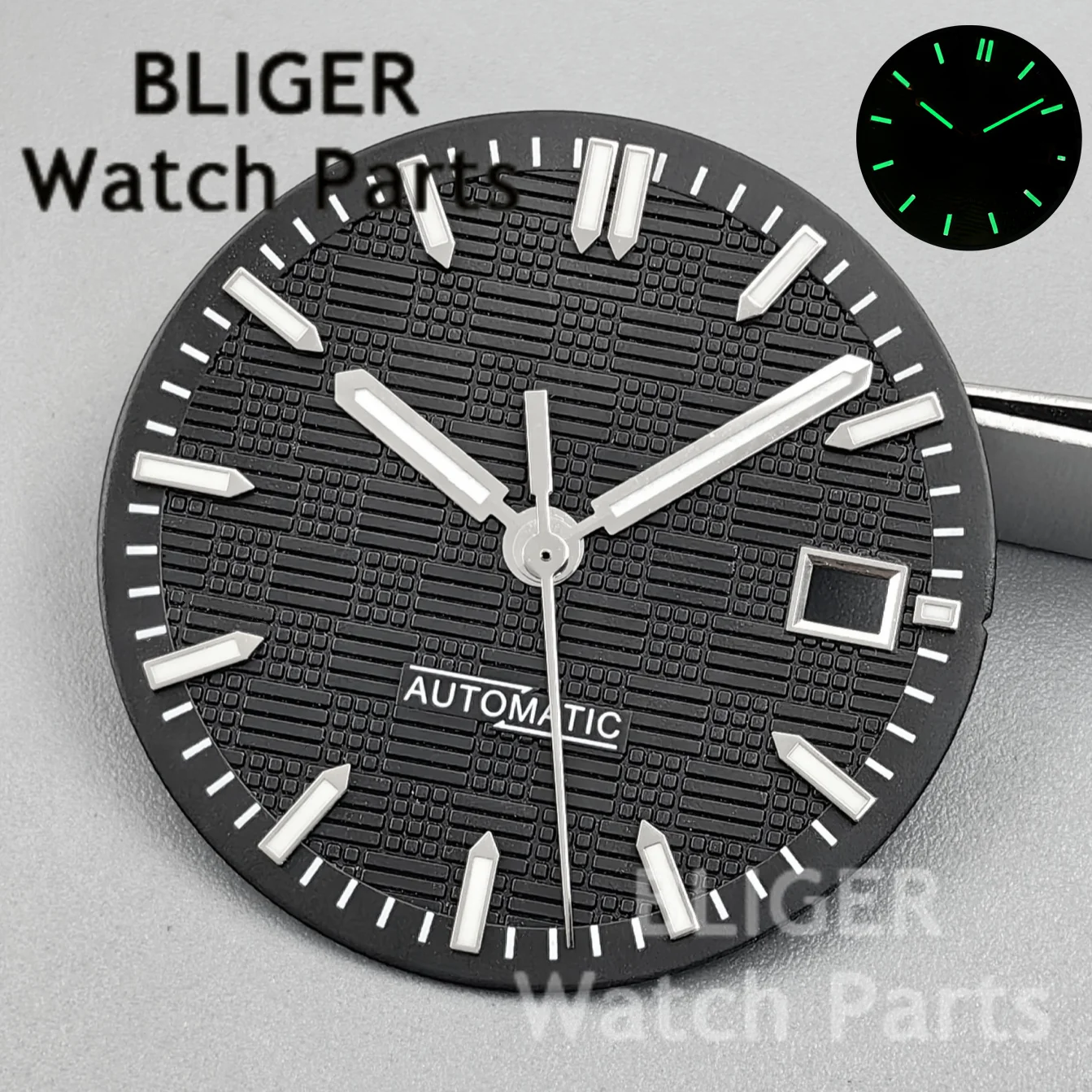 31mm Sterile Watch Dial Watch Accessories Parts Watch Face Hands Sets For Engineer Luminous Needles Dial Fit NH35 NH36 Movement