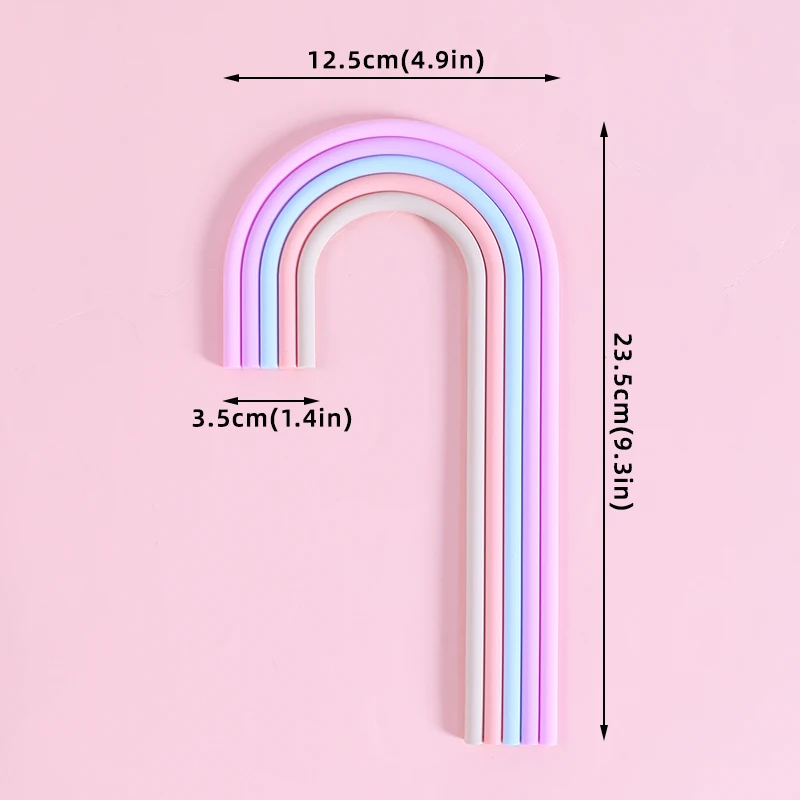 Regenbogen-Kuchenaufsatz, buntes Regenbogen-Thema, Kuchendekorationszubehör für Jungen oder Mädchen, Geburtstagsfeier und Hochzeit, Babyparty-Dekoration – Detail 7