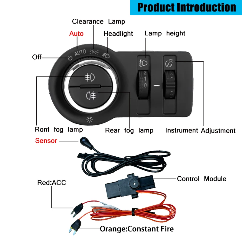 Módulo de interruptor de faro automático para Chevrolet Cruze Malibu TRAX, Opel Astra J mokka Regal Encore