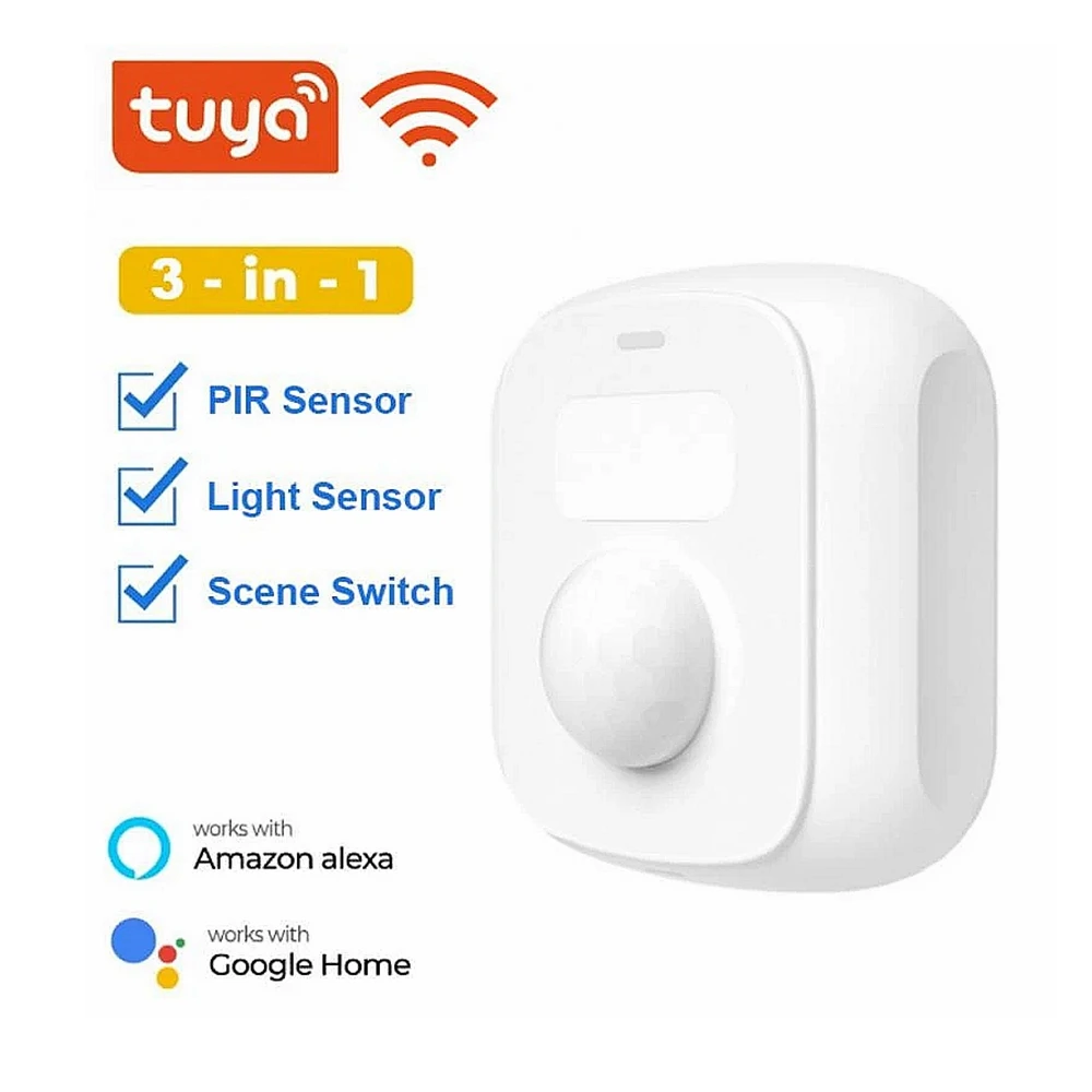 Doodling Smart WiFi PIR & Light Sensor Switch - 3-in-1 Functionality with Remote Control