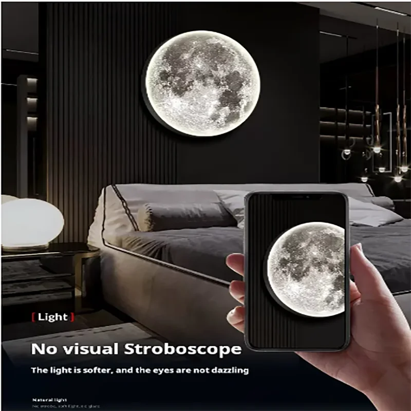 Modern Creative personality Moon Earth Wall Lamp Home, Bedroom, Corridor, Living Room, Large size Bedhead Lamp Indoor Decoration