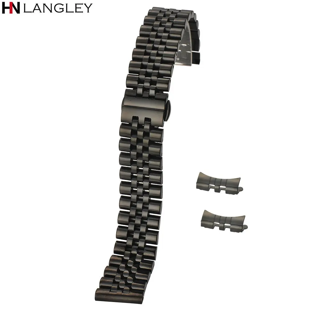 12/13/14/16/17/18/19/20/21/22mm Watch Band Strap Stainless Steel Watchband Bracelet Hollow arc interface With Tool Pins Replace