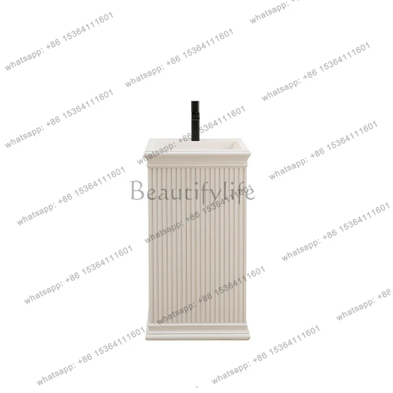 Wabi Sand Wind Designer Travertine Pillar Basin Square Art Creative Personality Wash Table