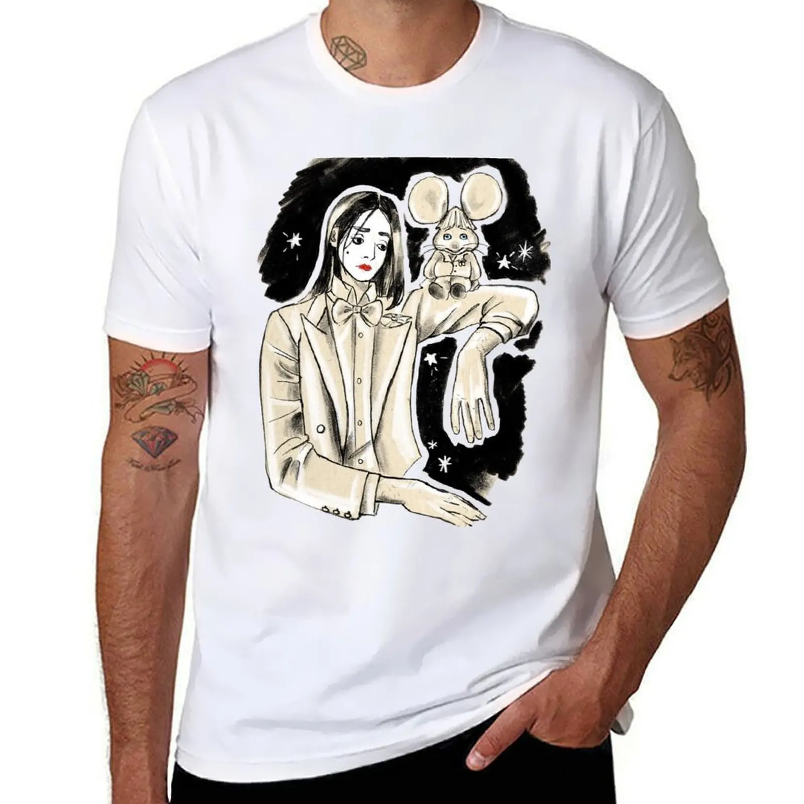 

Singer And Mouse : Lucio Corsi T-Shirt t shirt man plain funny t shirts dark humor man t shirt designer T-shirt