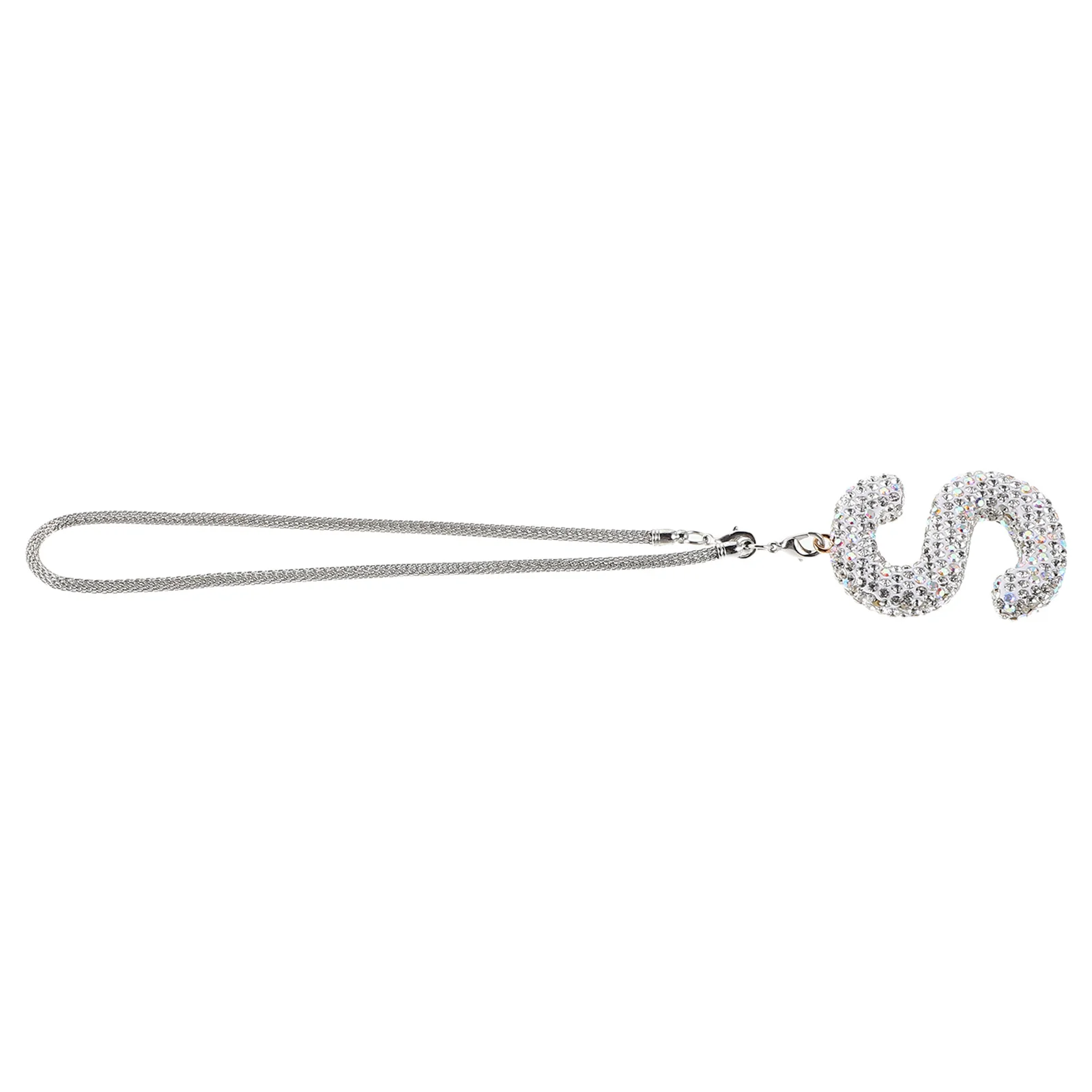 

Car Interior Accessories Crystal Hanging Pendants Rhinestone Rearview Mirror Decor Elegant Letter Design Charm