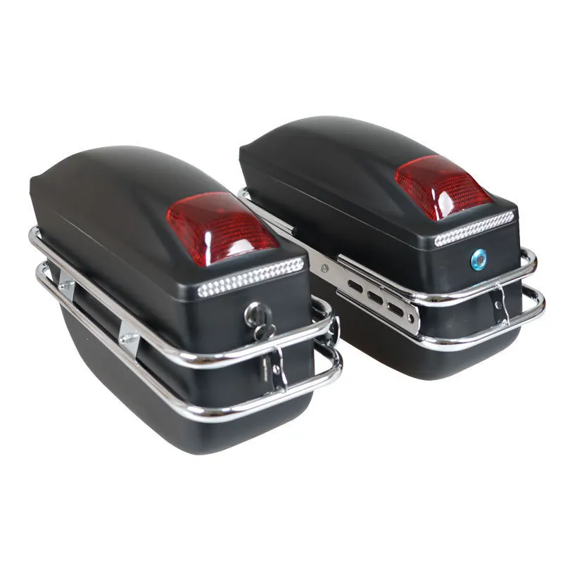 ABS hanging box motorcycle side  two boxes three boxes side hanging side modified  trunk tail box with light