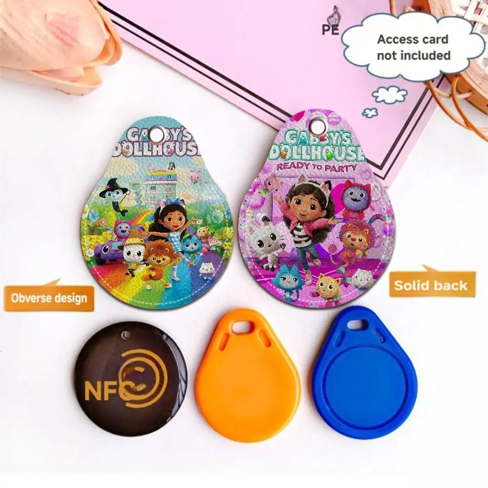 

Кукольный домик G-gabbys для мужчин и женщин, универсальный антикоррозийный брелок из искусственной кожи, держатель для карт доступа, кольцо для ключей