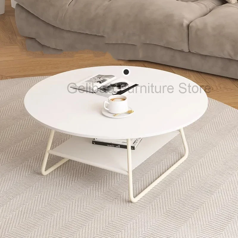 Round Unique Side Table Nordic Computer Writing Dinner Service Center Standing Coffee Table Clear Kaffee Tische Salon Furniture