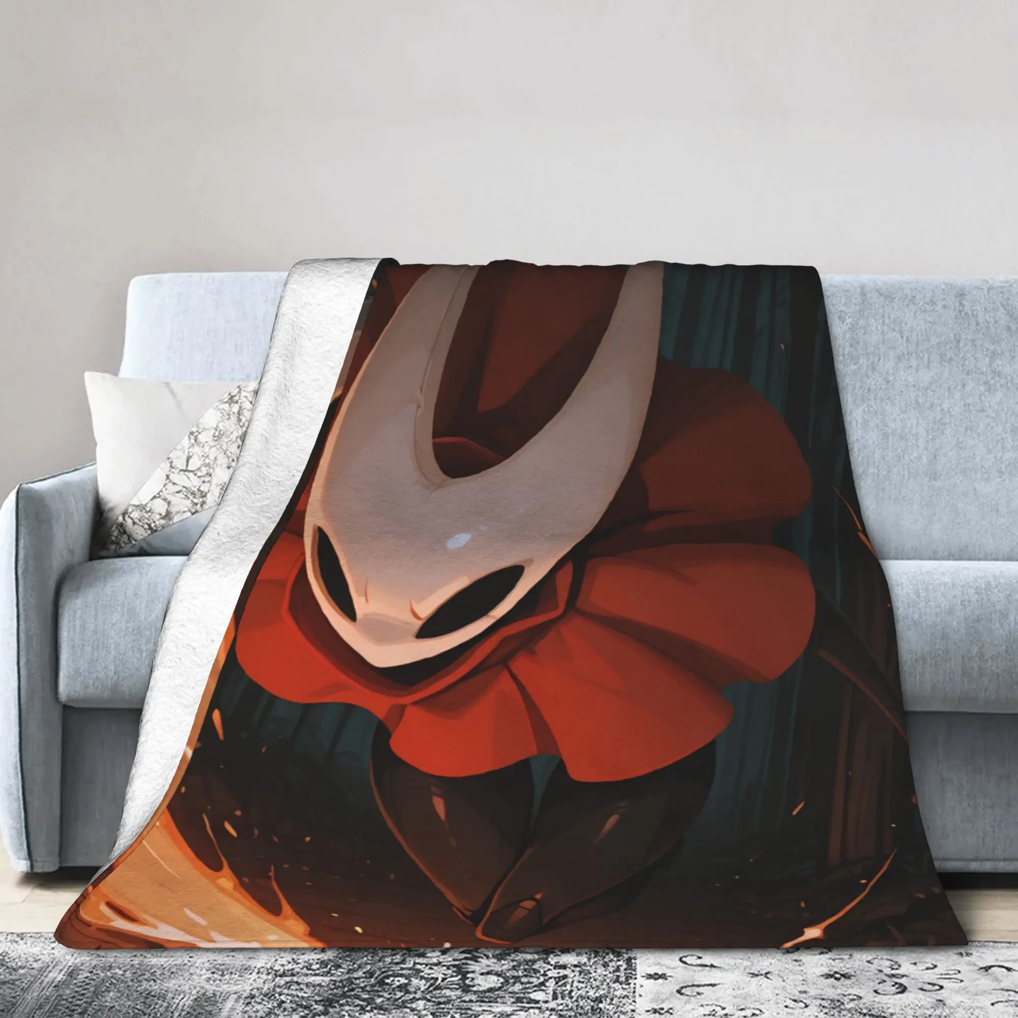 Hollows Knights Silksong Blanket Fleece Spring/Autumn  Multi-function Warm Throw Blanket for Bedding Bedroom Rug Piece