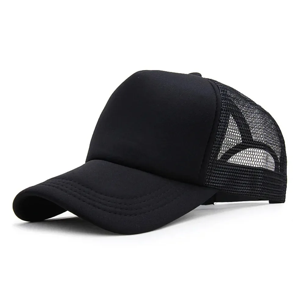 2026 New Unisex Cap Casual Plain Mesh Baseball Cap Adjustable Snapback Hats For Women Men Hip Hop Trucker Cap Streetwear Dad Hat