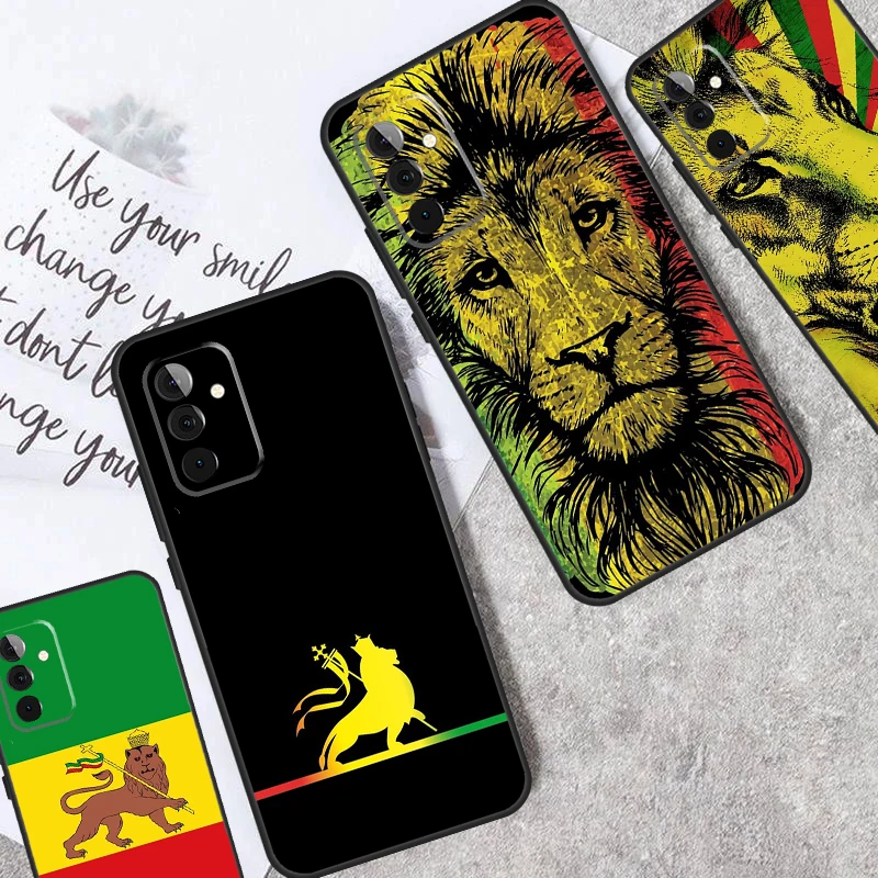 Rasta Lion Cover For Samsung Galaxy A52 A32 A22 A12 A13 A23 A33 A53 A51 A71 A15 A25 A14 A34 A54 Case