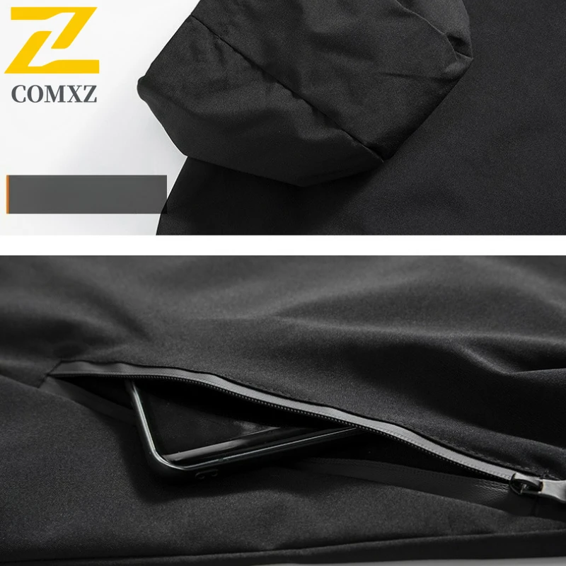 Giacca da caccia da pesca all'aperto da uomo autunno 2025 nuova moda stampata giacche antivento impermeabili giacca a vento con cappuccio da lavoro casual