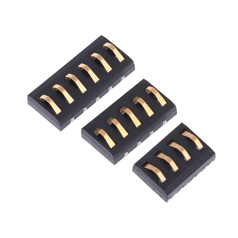 Conector macho de 2P, 3P, 4P, 5P, 6P, 6 pines, asiento de carga, conectores de batería, contacto de compresión de resorte, paso de 4mm, 1 ud.