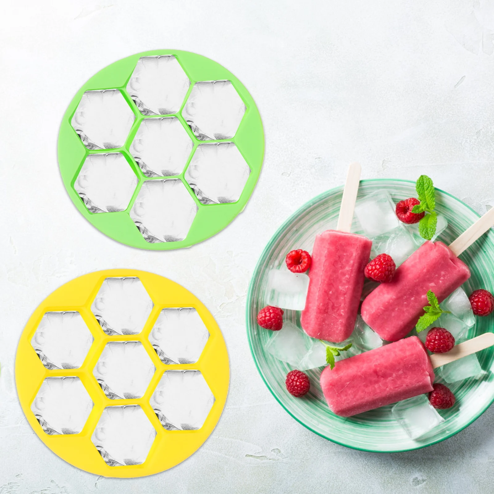 

2Pcs Creative Silicone Honeycomb Ice Cube Mold Ice Maker for Home Party DIY Jelly Candy Tray Bee Honeycomb Mold