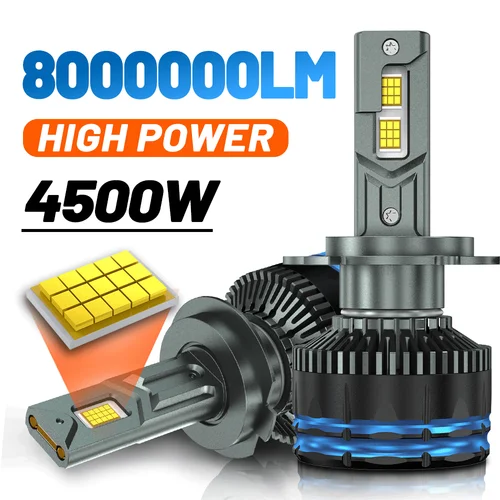 Imagen 1 del producto 4500W 8000000LM H7 H4 H11 faro Led de alta potencia 8890 CSP Canbus H1 H8 9005 HB3 9006 HB4 9012 HIR2 Turbo lámpara faro Led para coche