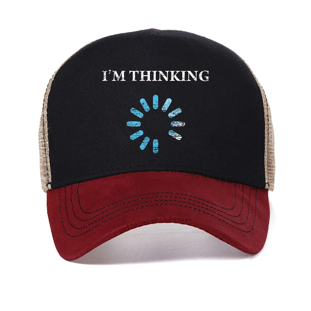 

I M Thinking For It Nerds Engineers Loading Vintage baseball cap fashion casual Style mesh sun caps adjustable sports hats
