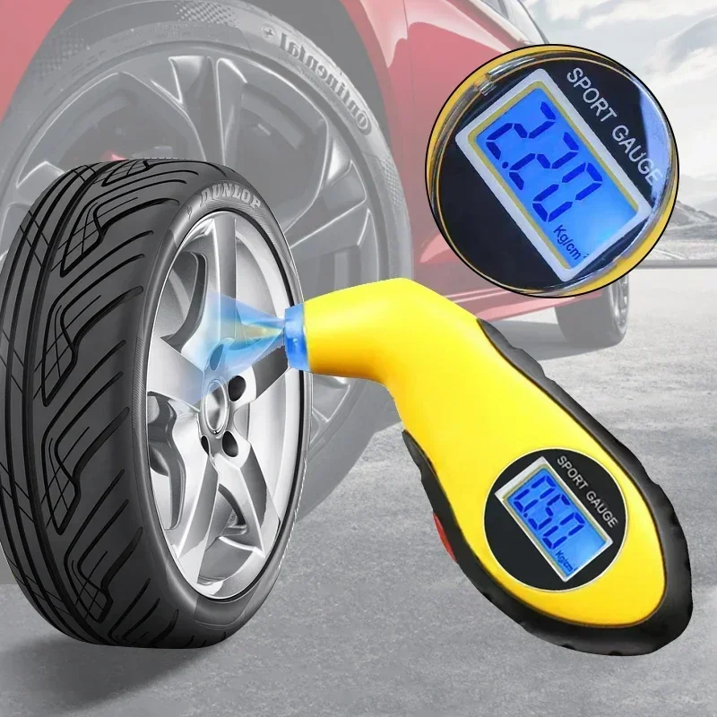 Electronic Digital Display Tire Pressure Monitoring Meter High Precision Tire Pressure Monitor For Car Tires That Can Be Deflate