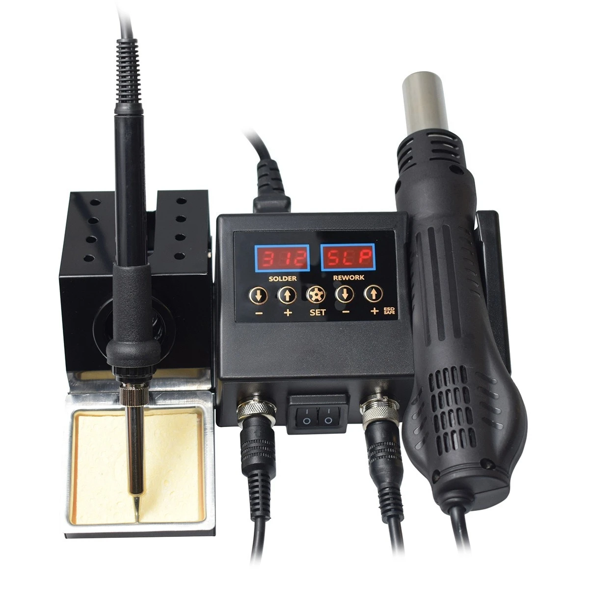 

8898 Portable, dual digital display, two-in-one, hot air gun, dismantling and welding table, controllable temperature electric