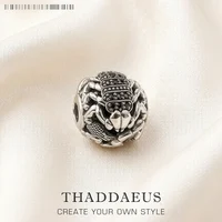Charm de Escorpión Negro 925 de Plata de Ley – Colgante para Pulseras y Joyería DIY