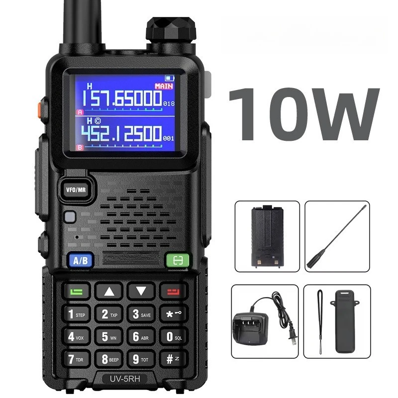 UV-5RH Walkie Talkie UV-5RM 5RPRO 10W Two-way Radio Type-C Charging One-key Frequency Pairing