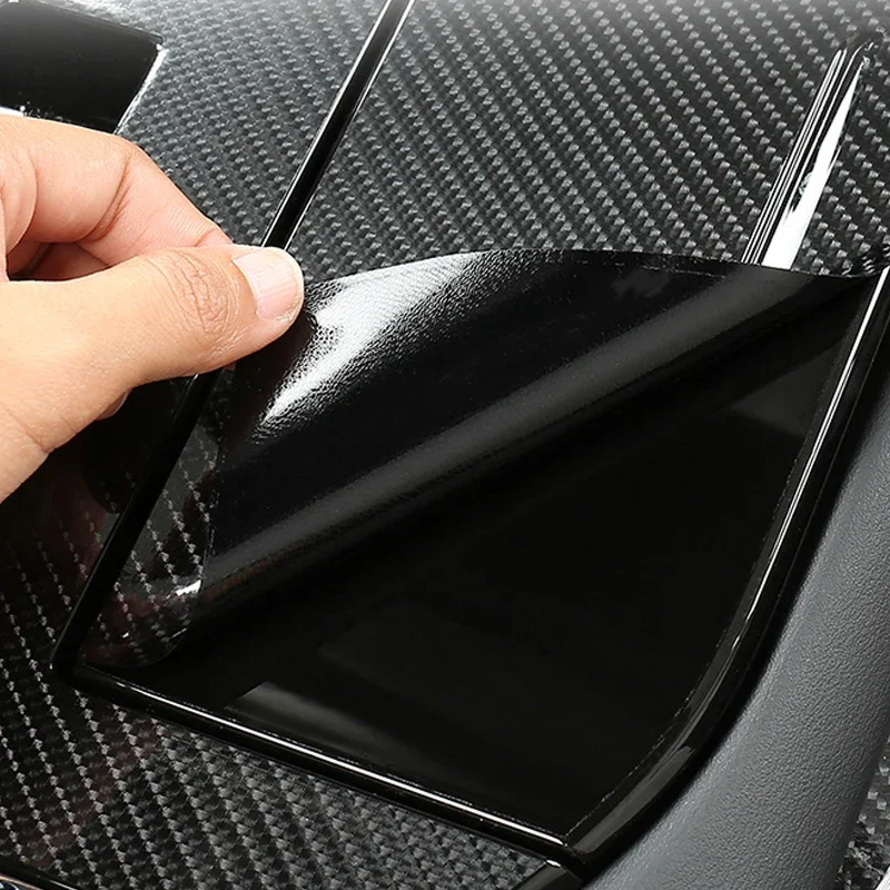 For Changan CS55 Plus 2023 Car Console Gearbox Panel Sticker Strips Carbon Fiber Film Salon Garnish Interior Accessories